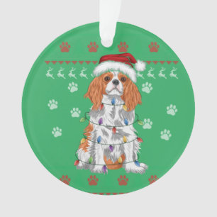 Cavalier King Charles Spaniel Christmas Ugly Sweat Ornament