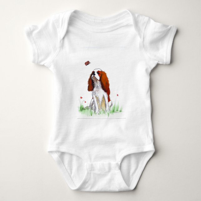 Cavalier King Charles Spaniel CKC Baby Bodysuit (Front)