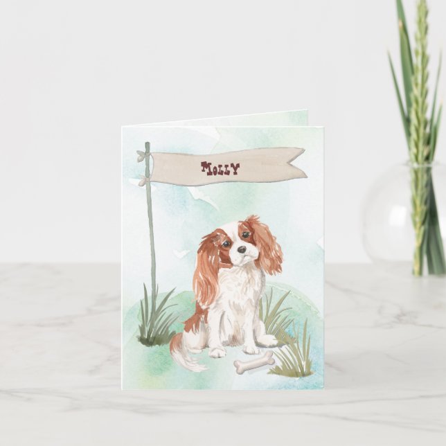 Cavalier King Charles Spaniel Congratulations Note Card (Front)