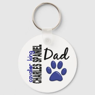 Cavalier King Charles Spaniel Dad 2 Key Ring