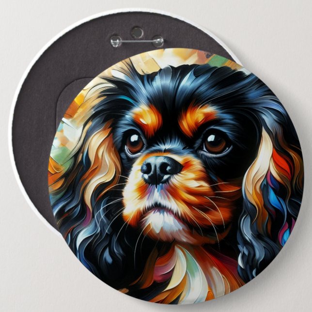 Cavalier King Charles Spaniel Dog Acrylic Print 6 Cm Round Badge (Front & Back)