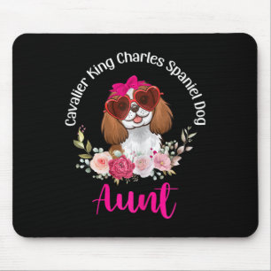 Cavalier King Charles Spaniel Dog Aunt Floral Vale Mouse Pad