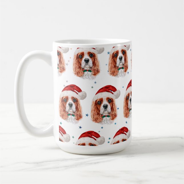 Cavalier King Charles Spaniel Dog Breed Christmas Coffee Mug (Left)