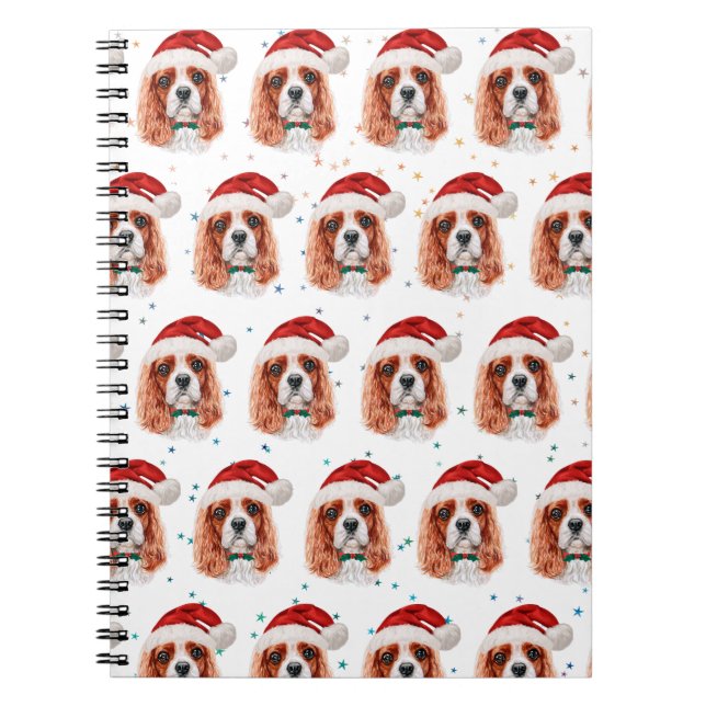 Cavalier King Charles Spaniel Dog Breed Christmas Notebook (Front)