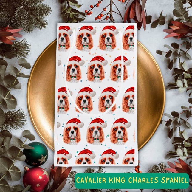 Cavalier King Charles Spaniel Dog Breed Christmas Small Gift Bag (Creator Uploaded)