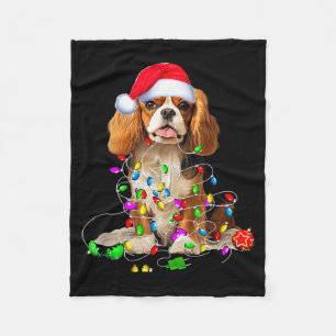 Cavalier King Charles Spaniel Dog Christmas Orname Fleece Blanket