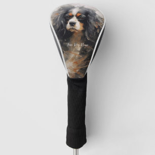 Cavalier King Charles Spaniel Dog in the wind 003 Golf Head Cover