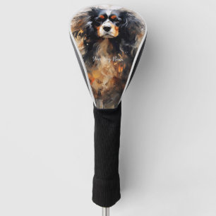 Cavalier King Charles Spaniel Dog in the wind 004 Golf Head Cover