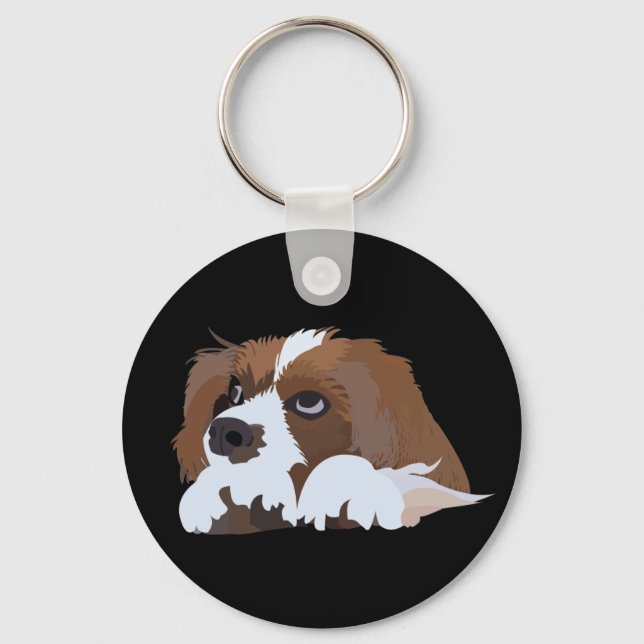 Cavalier King Charles Spaniel Dog  Key Ring (Front)