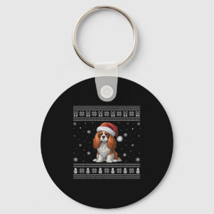 Cavalier King Charles Spaniel Dog Lovers Ugly Xmas Key Ring