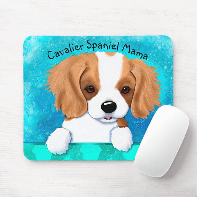 Cavalier King Charles Spaniel Dog Mousepad (With Mouse)