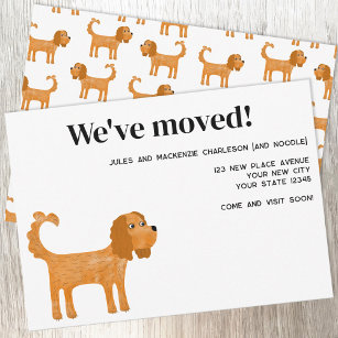 Cavalier King Charles Spaniel Dog Moving New Home Announcement