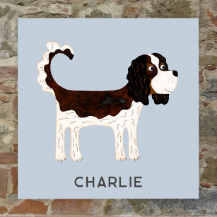 Cavalier King Charles Spaniel Dog Personalised Poster