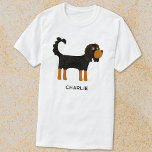 Cavalier King Charles Spaniel Dog Personalised T-Shirt<br><div class="desc">Cute Black and Tan Cavalier King Charles Spaniel dog design for animal lovers.  Original art by Nic Squirrell. Change the name or text to customise.</div>