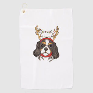 Cavalier King Charles Spaniel Dog Pet Christmas  Golf Towel