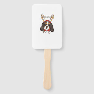 Cavalier King Charles Spaniel Dog Pet Christmas Hand Fan