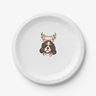 Cavalier King Charles Spaniel Dog Pet Christmas  Paper Plate