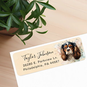 Cavalier King Charles Spaniel Dog Return Address