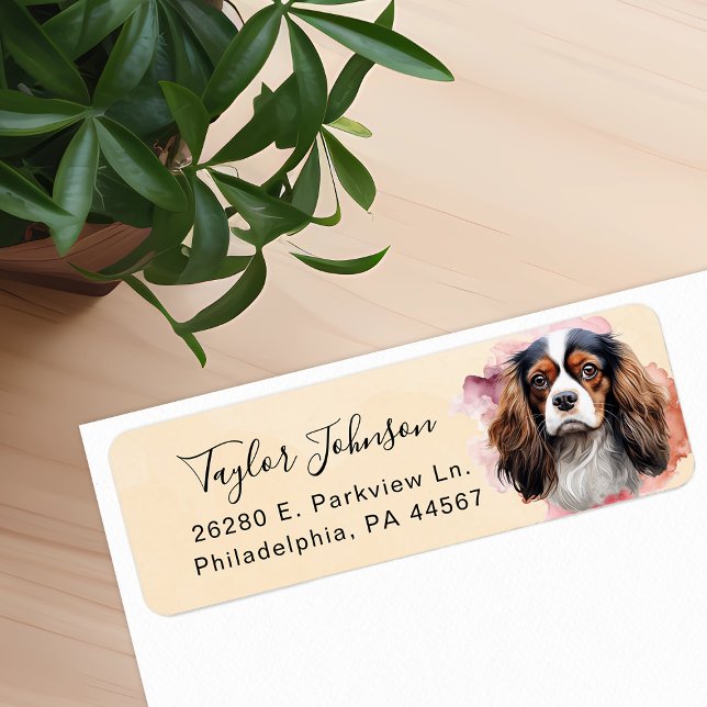 Cavalier King Charles Spaniel Dog Return Address (Creator Uploaded)