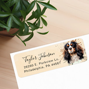 Cavalier King Charles Spaniel Dog Return Address