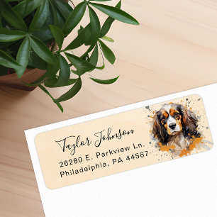Cavalier King Charles Spaniel Dog Return Address