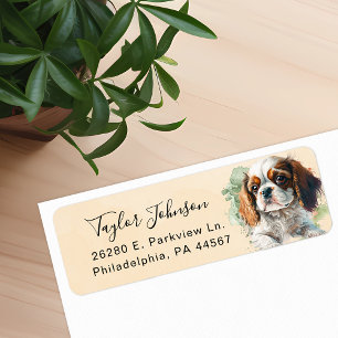 Cavalier King Charles Spaniel Dog Return Address
