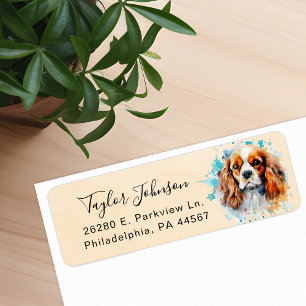 Cavalier King Charles Spaniel Dog Return Address