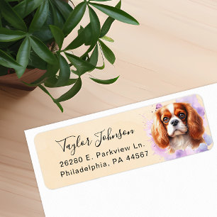 Cavalier King Charles Spaniel Dog Return Address