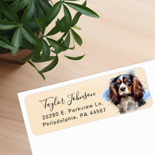Cavalier King Charles Spaniel Dog Return Address