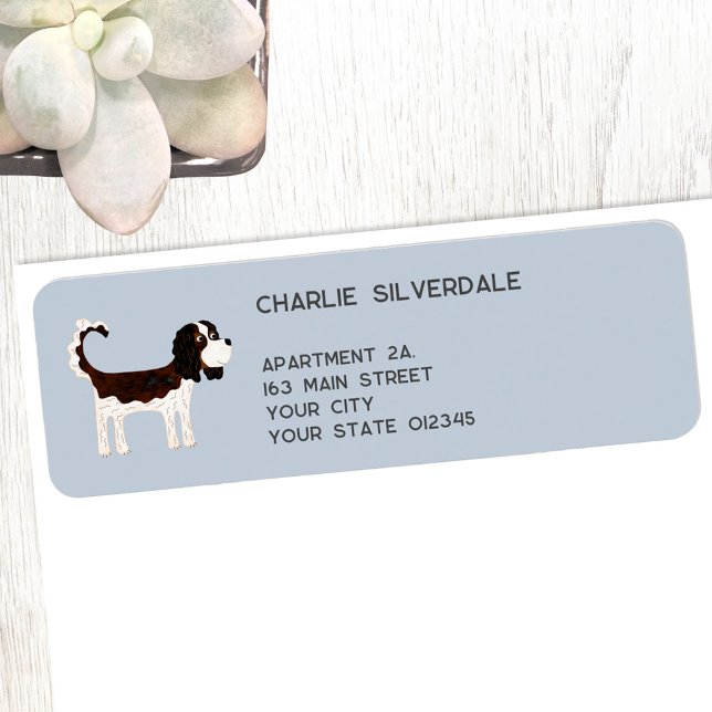 Cavalier King Charles Spaniel Dog Return Address (Creator Uploaded)