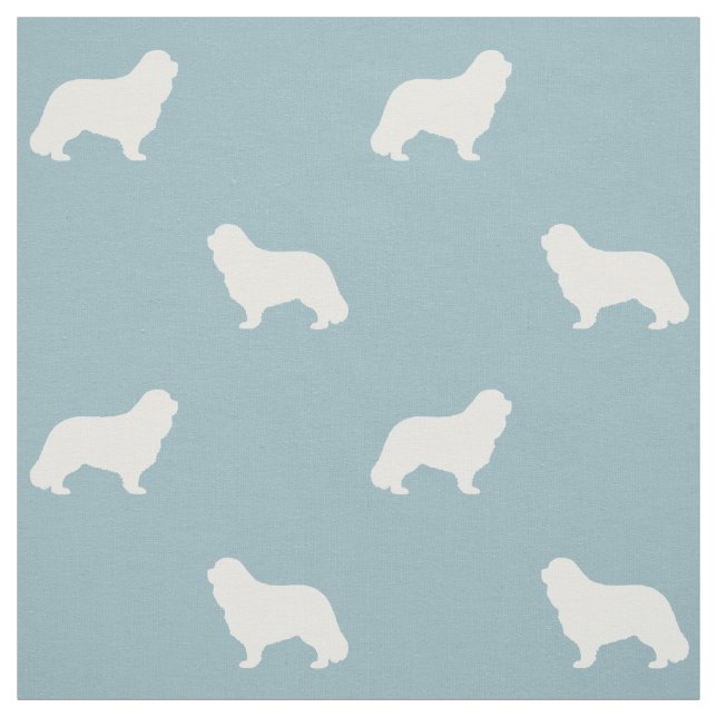 Cavalier King Charles Spaniel Dog Silhouettes Fabric (Swatch)