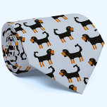 Cavalier King Charles Spaniel Dog Tie<br><div class="desc">Cute Black and Tan Cavalier King Charles Spaniel dog design on a blue background to make any animal lover smile.  Original art by Nic Squirrell.</div>