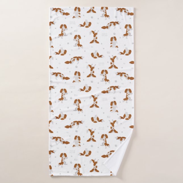 Cavalier King Charles Spaniel dog towel (Bath Towel)