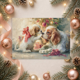 Cavalier King Charles Spaniel Dogs Christmas Holiday Card