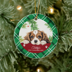 Cavalier King Charles Spaniel First Christmas Ceramic Tree Decoration