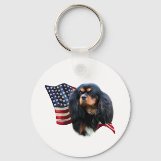 Cavalier King Charles Spaniel Flag... - Keychain
