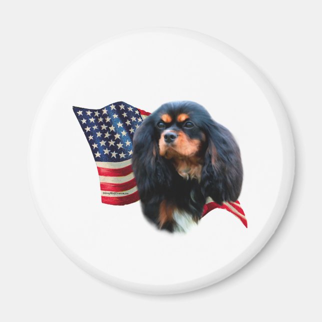 Cavalier King Charles Spaniel Flag Magnet (Front)