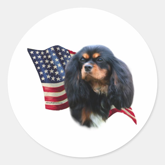 Cavalier King Charles Spaniel Flag - Sticker (Front)
