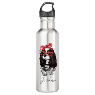Cavalier King Charles Spaniel From Paris With Love 710 Ml Water Bottle