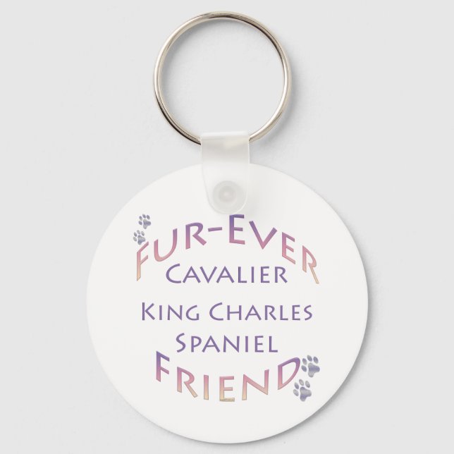 Cavalier King Charles Spaniel Furever Key Ring (Front)