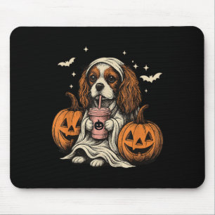 Cavalier King Charles Spaniel Ghost Halloween Cava Mouse Pad