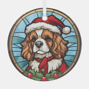 Cavalier King Charles Spaniel Glass Christmas Tree Decoration