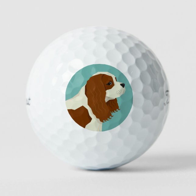  Cavalier King Charles Spaniel Golf Balls (Front)