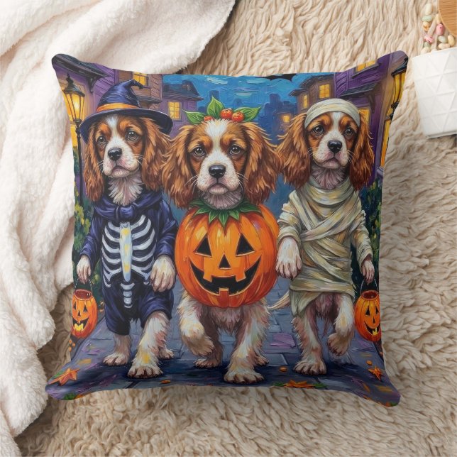 Cavalier King Charles Spaniel Halloween Costumes Cushion (Blanket)