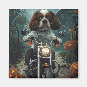 Cavalier King Charles Spaniel Halloween Scary Magnet
