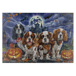 Cavalier King Charles Spaniel Halloween Spooky Cutting Board