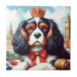 Cavalier King Charles Spaniel Illustration Tile
