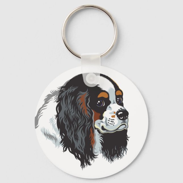 cavalier king charles spaniel key ring (Front)