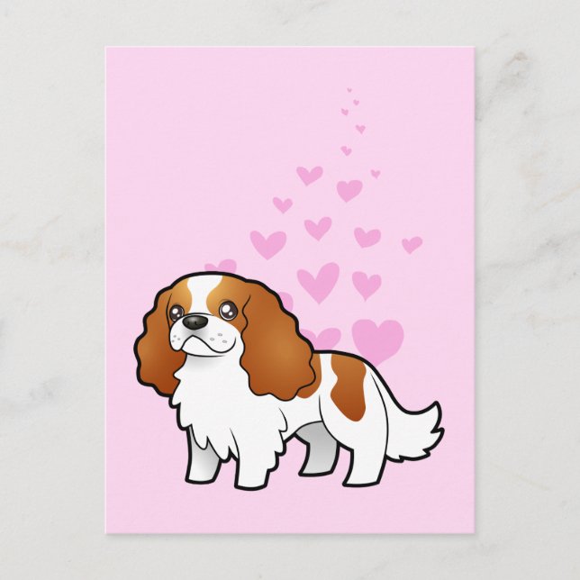 Cavalier King Charles Spaniel Love Postcard (Front)
