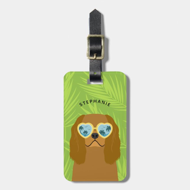 Cavalier King Charles Spaniel Luggage Tags (Front Vertical)